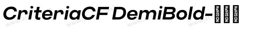 CriteriaCF DemiBold字体转换